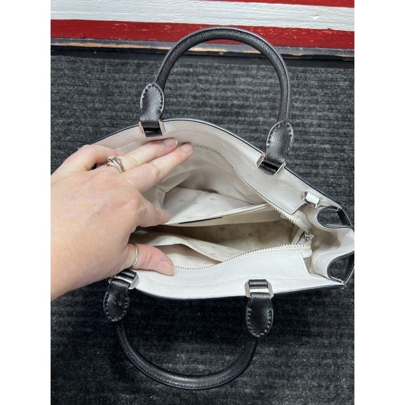 Kate Spade Staci Colorblock Medium Satchel Nimbus Tote Purse Gray Grey - Picture 8 of 12